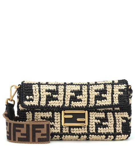 fendi baguette raffia shoulder bag|Fendi size chart.